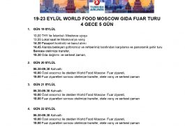 19-23 EYLÜL WORLD FOOD MOSCOW GIDA FUAR TURU